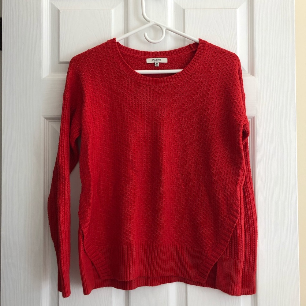 Madewell Red Crewneck Sweater  XS